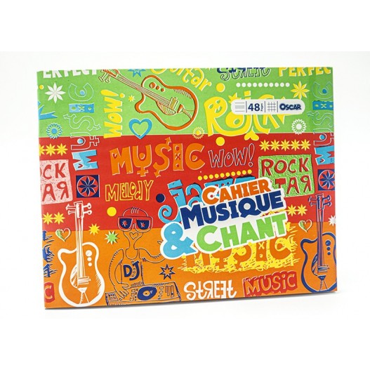 Carnet - Cahier d'écriture - Musique - Instruments - Citations - Carnet -  Format A5 