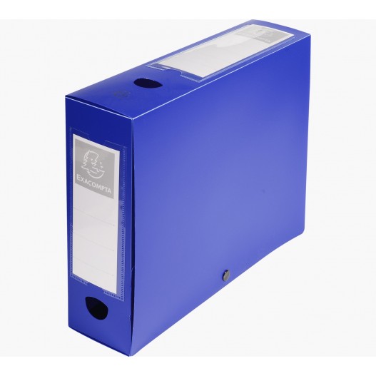 BOITE D'ARCHIVE EXACOMPTA A PRESSION PP DOS 80 BLEU