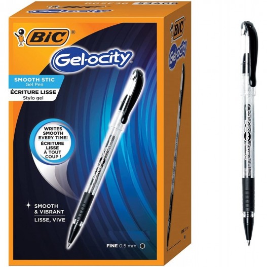 STYLO GEL GELOCITY BIC - NOIR