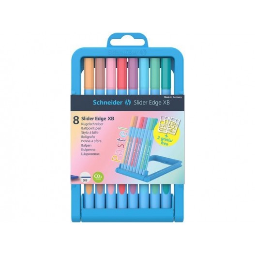 ETUI DE  8 STYLOS SLIDER EDGE PASTEL ASSORTIES