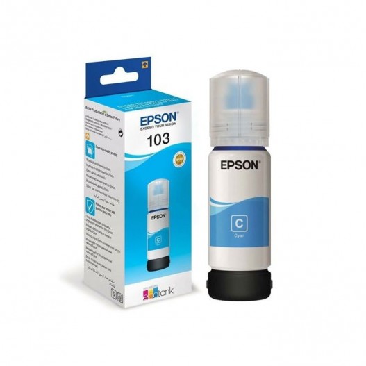 BOUTEILLE D'ENCRE ORIGINALE EPSON 103 - CYAN