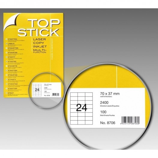 ETIQUETTE BLANCHE A4/24 TOP STICK