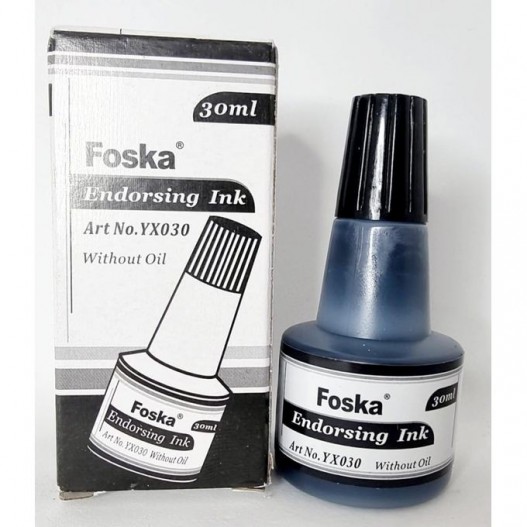 ENCRE A TAMPON 30ML FOSKA - NOIR