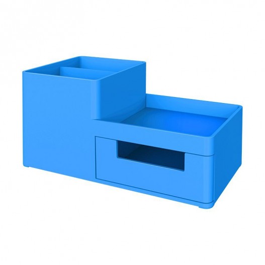 ORGANISATEUR DE BUREAU 3 COMPARTIMENTS BLEU - EZ25130