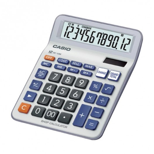 CALCULATRICE DE BUREAU CASIO 12 CHIFFRES DC-12M