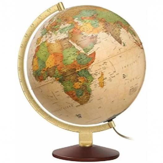 Globe terrestre lumineux antique dia 25cm