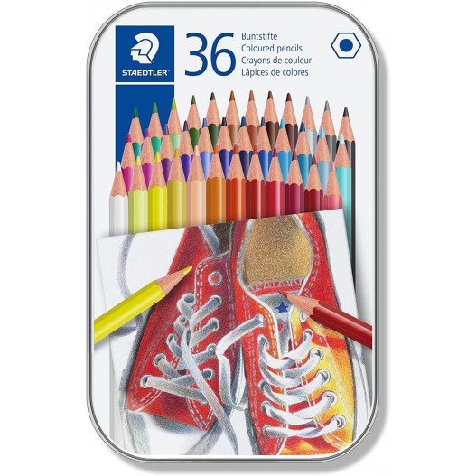 BOITE DE 36 CRAYONS COULEUR METALLIQUE - STAEDTLER