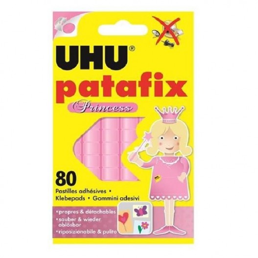 PASTILLES ADHÉSIVES UHU PATAFIX COULEUR - 80GR