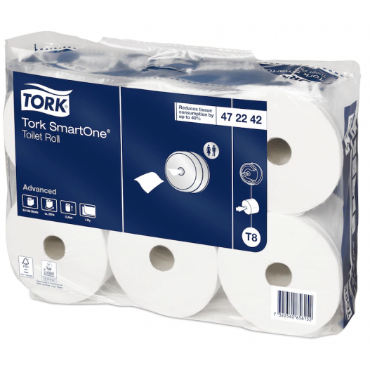 SMARTONE T8 PAPIER TOILETTE TORK 6 ROULEAUX 472242