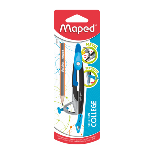 COMPAS AVEC BRANCHE METAL ET BAGUE MAPED 3691