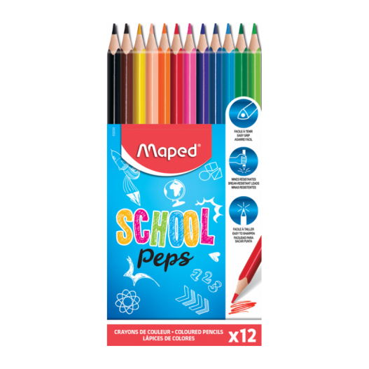 ICEPAPA, 15 pièces crayon de couleurs enfants 12 couleurs en 1