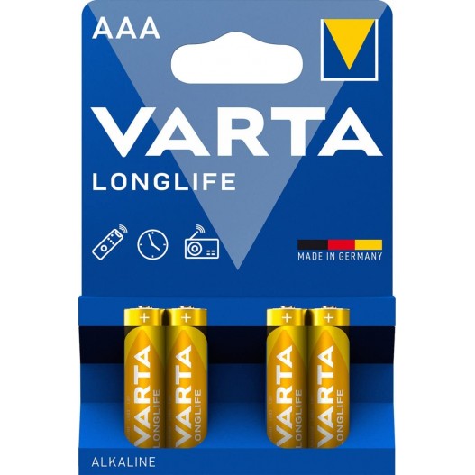 VARTA Piles AAA, lot de 6, Longlife, Alcalines, 1,5V, pour télécommandes,  radios, horloges, Made in Germany : : High-Tech