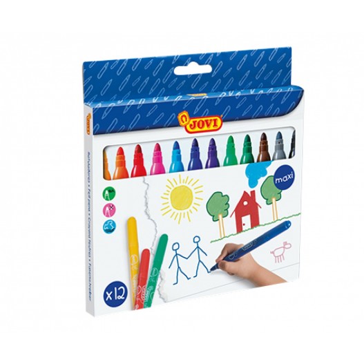 12 feutres pointe moyenne ultra lavable BIC KID COULEUR : Chez  Rentreediscount Fournitures scolaires