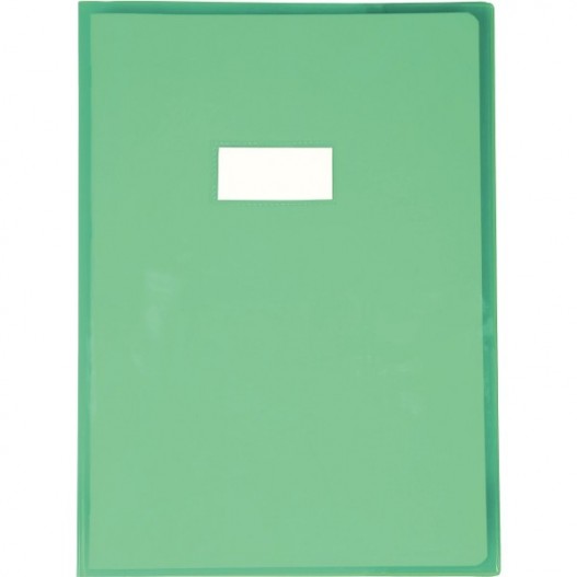 PROTEGE CAHIER TRANSPARENT A4 CRISTAL 24X32CM GM - VERT