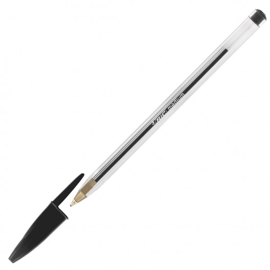 STYLO BIC A BILLE CRISTAL MEDIUM NOIR