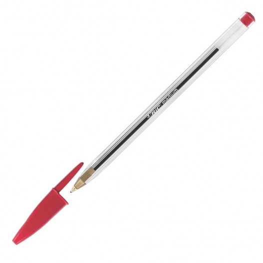 STYLO BIC A BILLE CRISTAL MEDIUM ROUGE