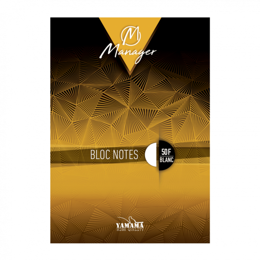 BLOC NOTE 50F MANAGER GRAND MODELE A4 21*29CM  - YAMAMA