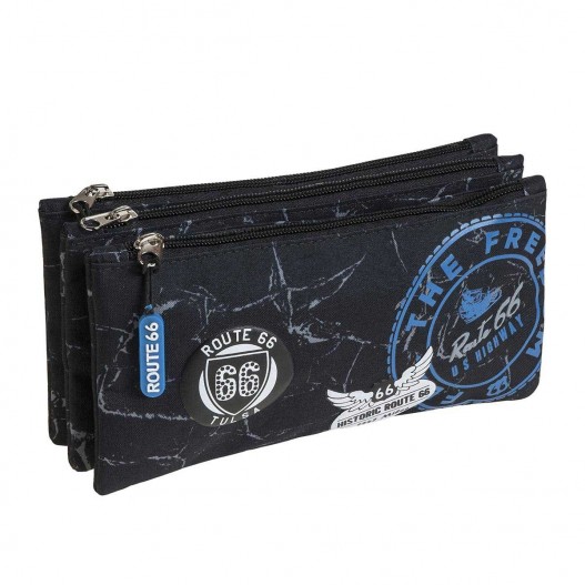 TROUSSE ROUTE 66 TRIPPLE ZIP 21X 11X 5CM - BUSQUETS