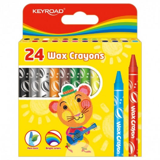 PAQUET DE 24 WAX PASTEL - KEYROAD