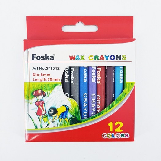 POCHETTE DE 12 CRAYON CIRE WAX FOSKA