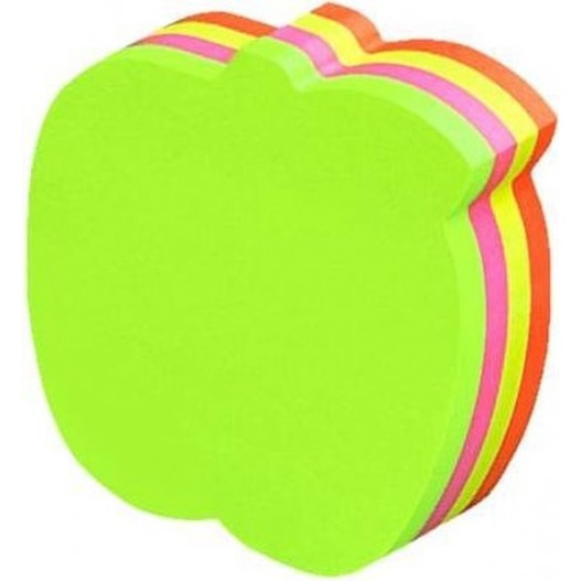 STICK NOTES FLUO APPLE 100 FEULLES  - 5 COULEURS...