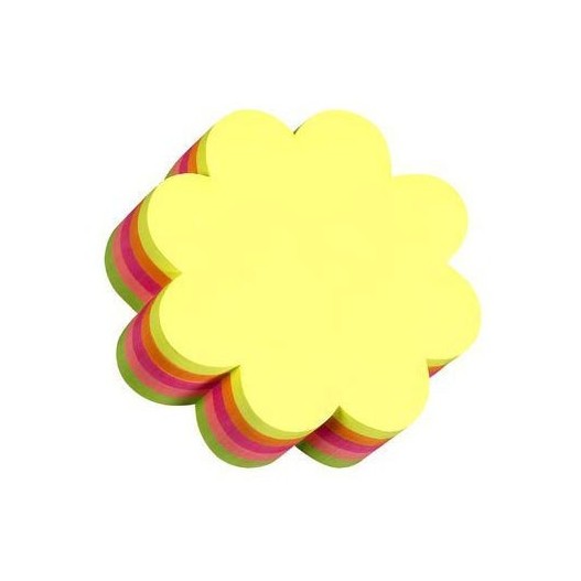 STICK NOTES FLUO ETOILE 100 FEULLES  - 5 COULEURS...