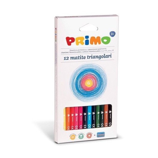 PAQUET DE 12 CRAYON COULEUR TRIANGULAIRE + TAILLE...