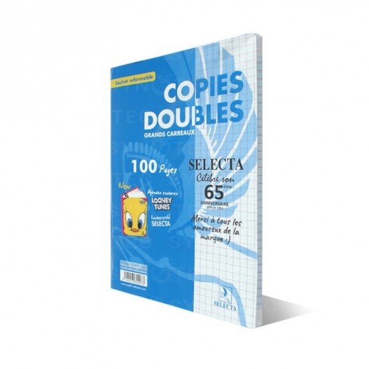 PAQUET DE 100 DOUBLES FEUILLES  SEYES GM A4 -...