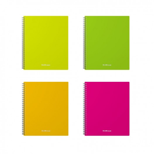 CARNET AVEC SPIRALE  A5+ NEON 60 FEUILLES PP 5/5 -...