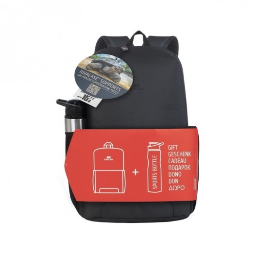 SAC À DOS RIVACASE AVEC BOUTEILLE 8068 POUR PC...