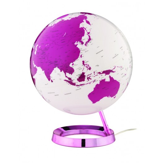 GLOBE TERESSTRE LUMINEUX HOT PINK D30  - TECNODATTICA