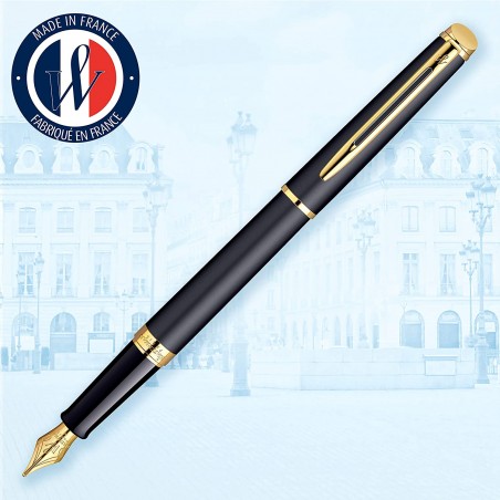 Stylo Plume Waterman - Modèle Flash, Couleur Noire, Cartouches - Occasion, Bon état Général