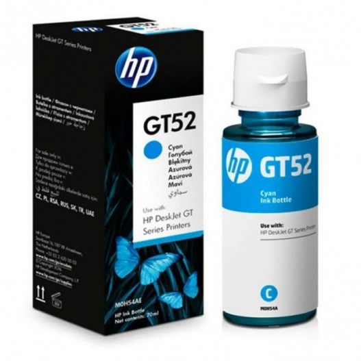 BOUTEILLE D'ENCRE ORIGINALE HP GT52  -70ML CYAN