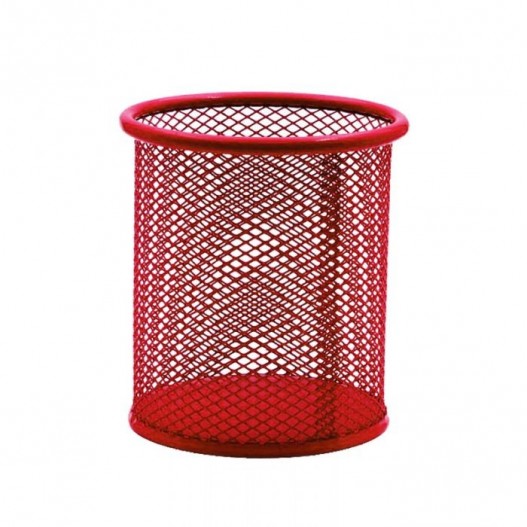 POT A STYLOS METAL - ROUGE