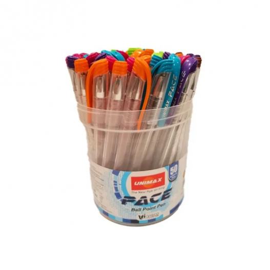 STYLO A BILLE PACE ASSORT 1MM  - UNIMAX