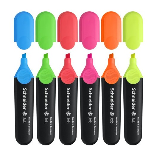 POCHETTE DE 6 SURLIGNEURS SCHNEIDER FLUO JOB 150...