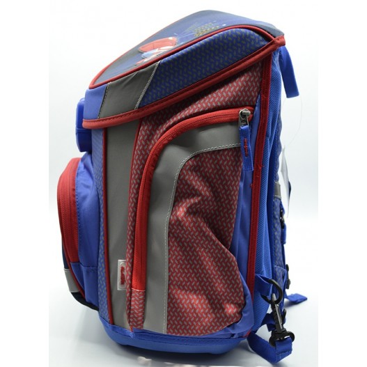 Sac à Dos Enfant 3D Voitures – Cartable Scolaire Garçon – Rangement Spacieux, Bretelles Rembourrées – Rouge – 24x28x11 Cm – Nylon Léger