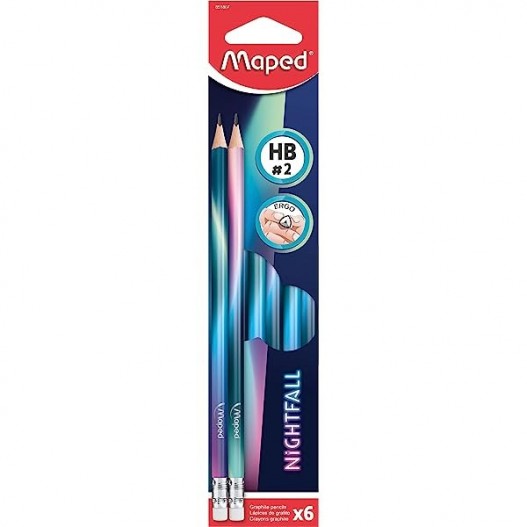 CRAYON NOIR AVEC GOMME NIGHTFALL - MAPED