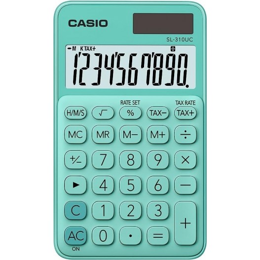 CALCULATRICE DE POCHE CASIO VERT -SL-310UC-GN