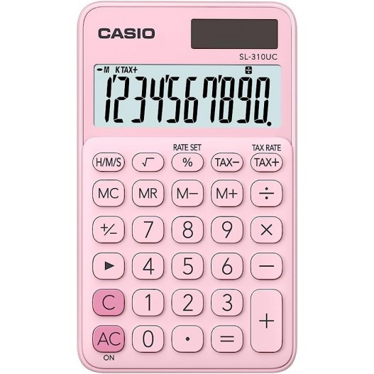 CALCULATRICE DE POCHE CASIO ROSE PASTEL 310UC - CASIO