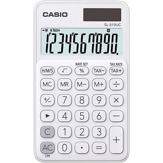 CALCULATRICE DE POCHE CASIO BLANC -SL-310UC-WE