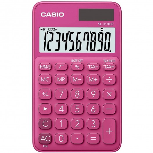 CALCULATRICE DE POCHE CASIO ROSE -SL-310UC - CASIO