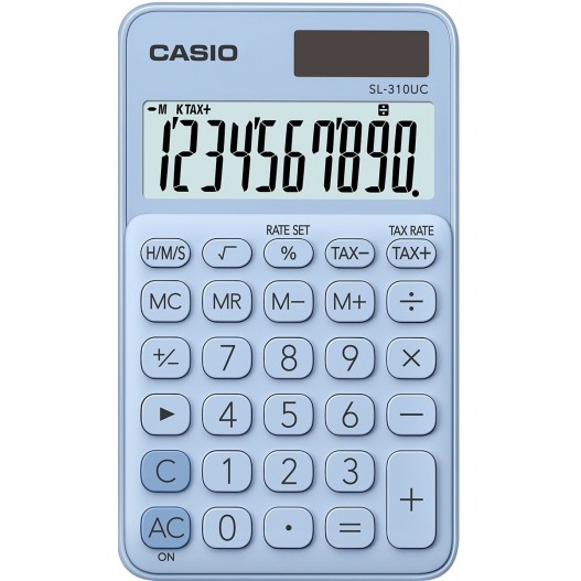 CALCULATRICE DE POCHE CASIO BLEU CLAIR 310UC - CASIO