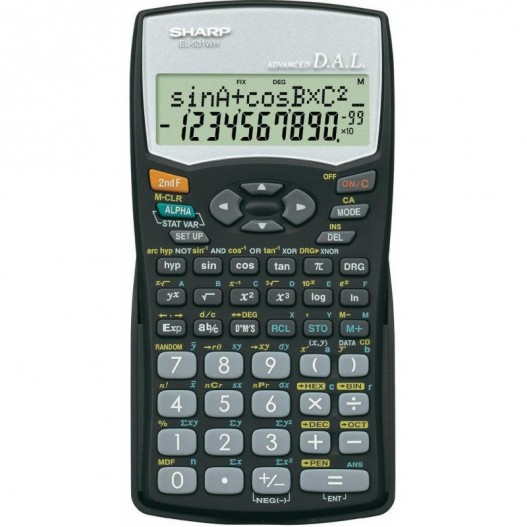 CALCULATRICE SCIENTIFIQUE SHARP  EL-531WH - BK