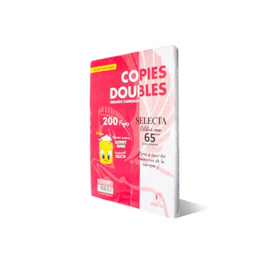 PAQUET DE 200 DOUBLES FEUILLES  SEYES GM A4  -...